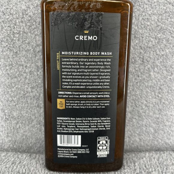 CREMO Body Wash Distiller's Blend Smooth & Oaky Kentucky bourbon  smoked 16 oz - Picture 8 of 8